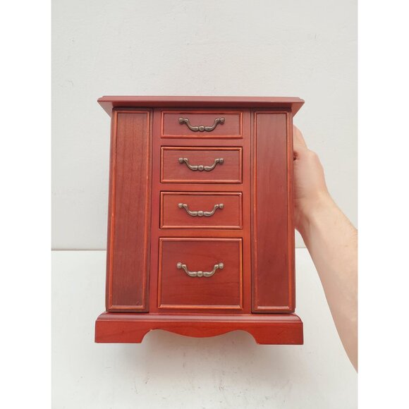 Vintage Gunther Mele 1970's wooden jewelry box. Jewellery with drawers . Vintage - Picture 3 of 10